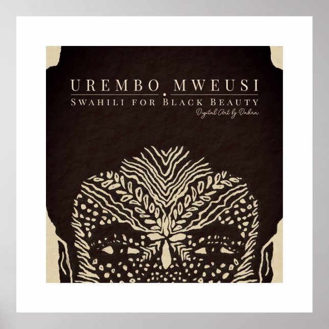 Vacker Black Woman Poster (Framsidan)