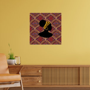 Vacker Black Woman Silhouette II Poster