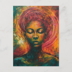 Vacker Black Woman Vykort