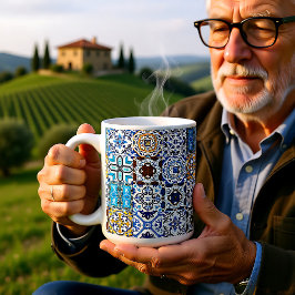 🤩 Vacker blandning av Azulejos Kaffemugg