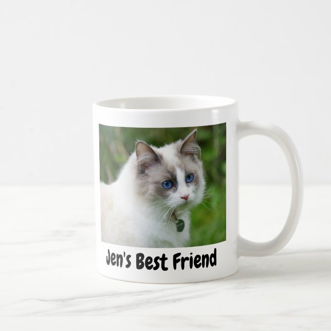 Vacker blåögd kattunge kaffemugg (Höger)