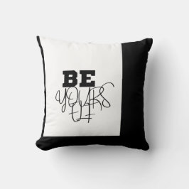 Vacker Bli själv Blackandwhite Luxury-kudde Kudde