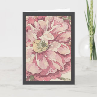 Vacker blomfärgad pennillustration (AI) Foto Kort