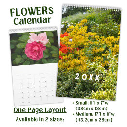 Vacker blomfotografikalender kalender