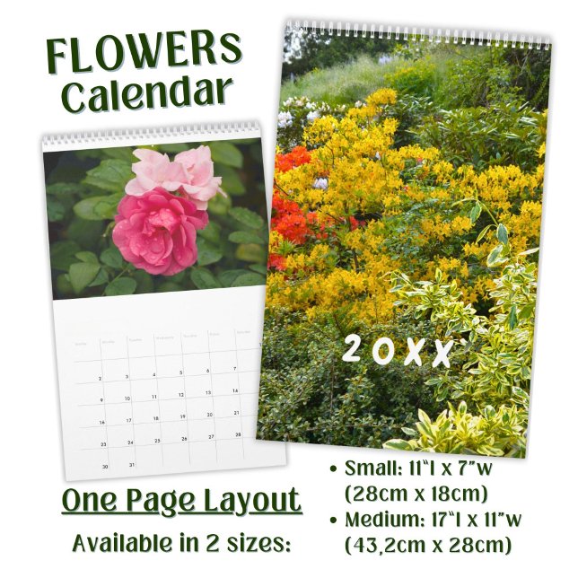 Vacker blomfotografikalender kalender (Skapare uppladdad)