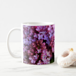Vacker blomkruka 3,3 dl med lila konstverk kaffemugg