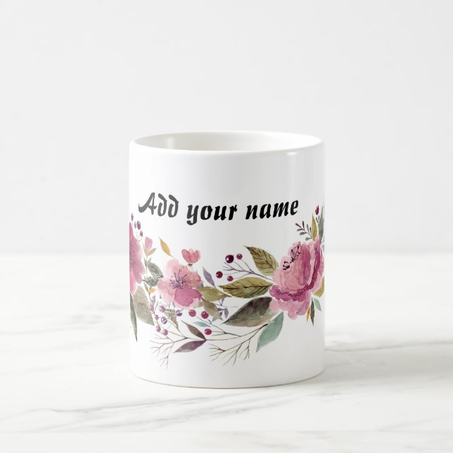 Vacker blomma (anpassningsbar) kaffemugg (Center)