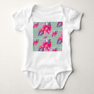 Vacker blomma baby overall t shirt