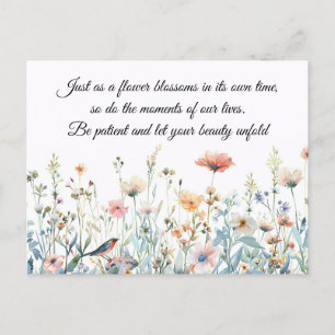 Vacker blomma Bloom Vykort