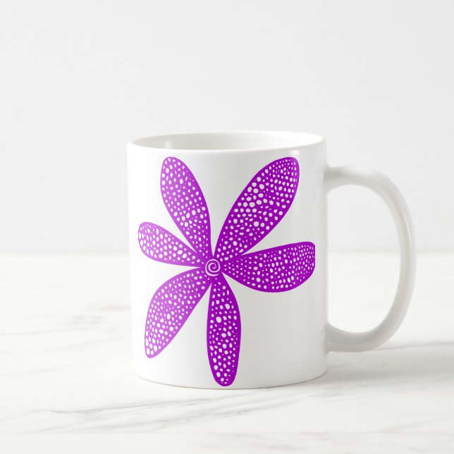 Vacker blomma - lila kaffemugg (Höger)
