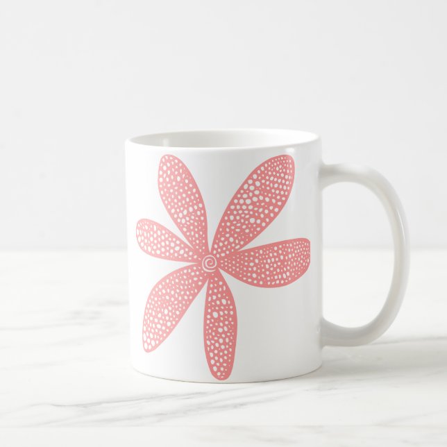 Vacker blomma - mjuk rosa kaffemugg (Höger)