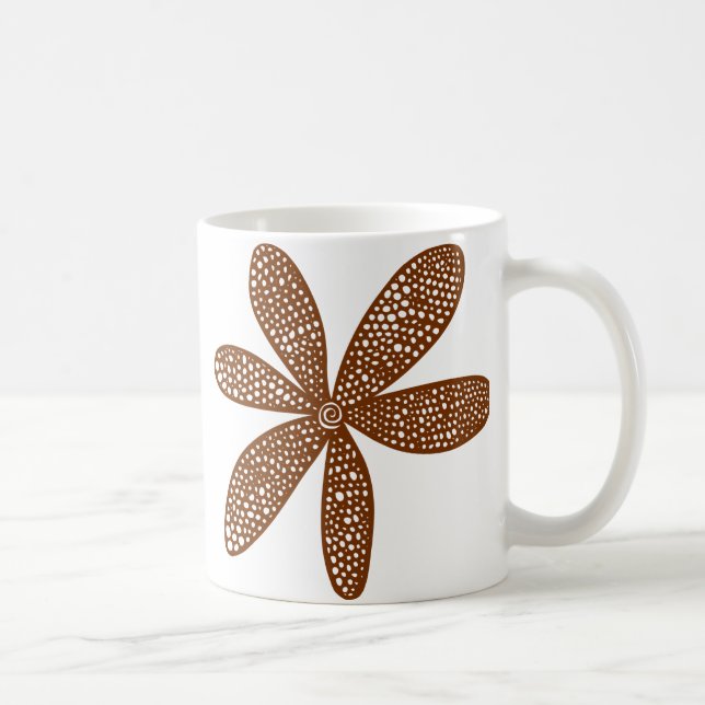 Vacker blomma - valnöt kaffemugg (Höger)