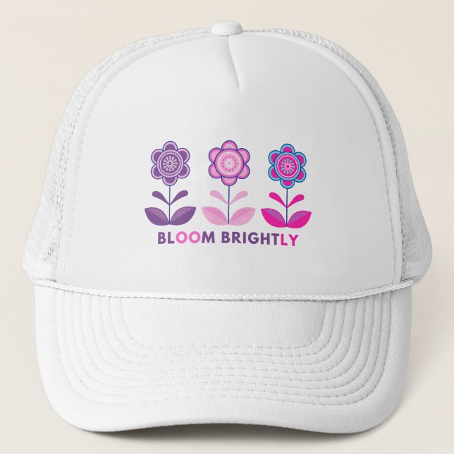 Vacker blommande design t-shirt keps (Framsida)