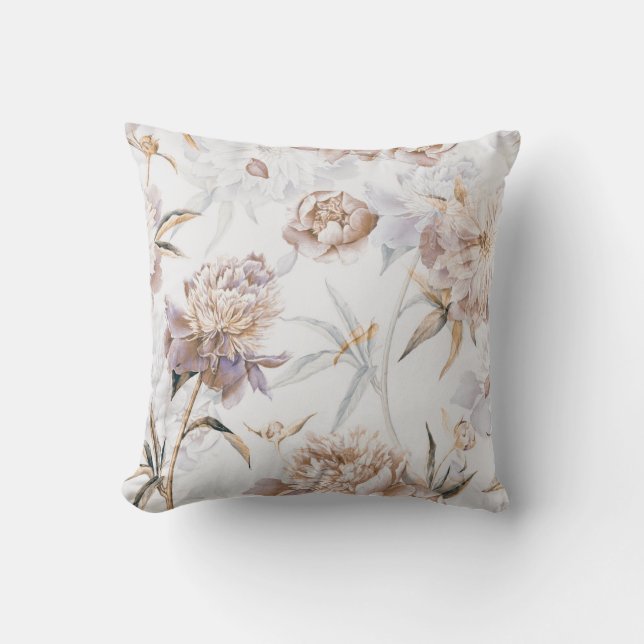 Vacker blommig dekorativt iögonfallande  kudde (Framsida)