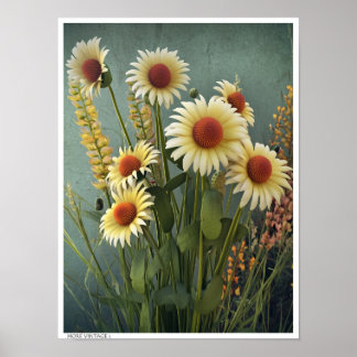 Vacker blommig illustration poster