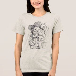 Vacker blommig t-shirt-design t shirt
