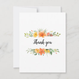 Vacker Blommig Tacksamhet eller valfri platt kortb Tack Kort