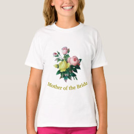 vacker blommor av vintage ro brude mor tee shirt