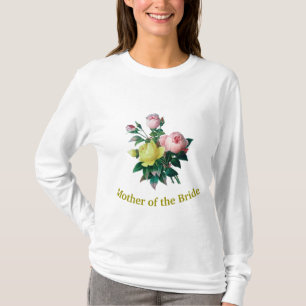 vacker blommor av vintage ro brude mor tee shirt
