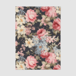 Vacker blommotif på mörk bakgrund