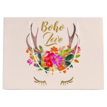 Vacker blomster Boho Kärlek Renhorn Ögonfransar