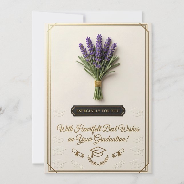 Vacker blomster examens kort (Framsida)