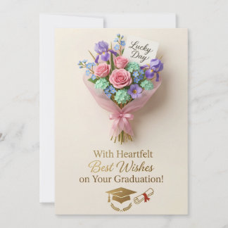 Vacker blomster examens kort