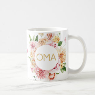 Vacker blomster-Oma presentmugg Kaffemugg