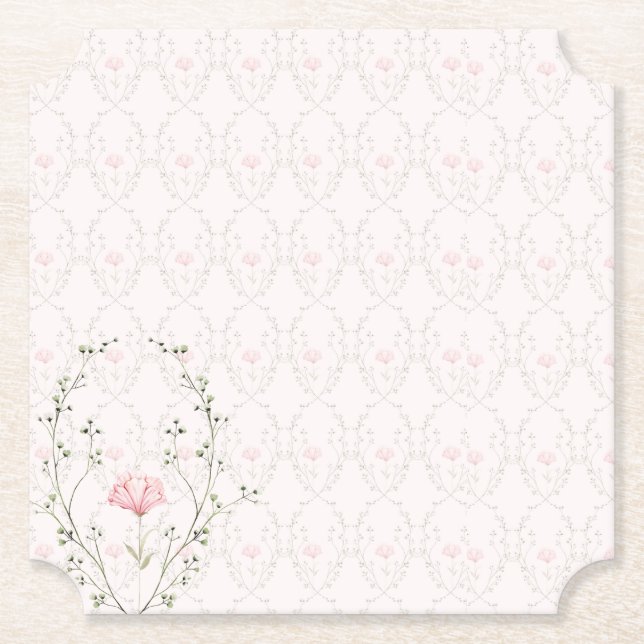 Vacker blomster  underlägg papper (Framsida)