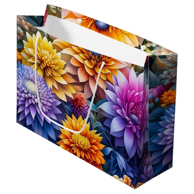 Vacker blomster vattenfärg blommor Ai konst (Framsidan Vinklad)