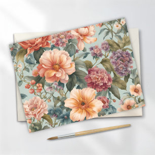 Vacker blomster vintage blomma vykort
