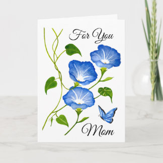 Vacker blomsterakvarell gratulationskort kort