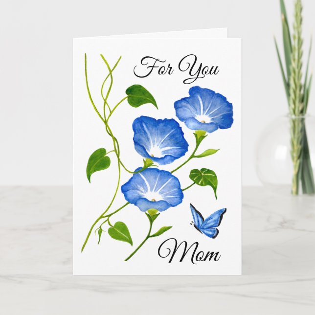 Vacker blomsterakvarell gratulationskort kort (Framsida)