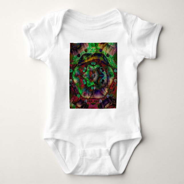 Vacker blomsterbrisad abstrakta t shirt (Framsida)