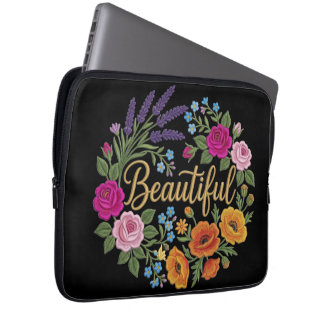 Vacker blomsterbukett laptop fodral