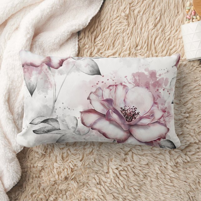 Vacker blomsterdekoration iögonfallande  lumbarkudde (Skapare uppladdad)