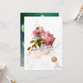 Vacker blomsterinbjudan inbjudningar