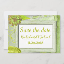 Vacker Blomsterlig Save the Date