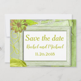 Vacker Blomsterlig Save the Date Spara Datumet