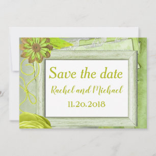 Vacker Blomsterlig Save the Date Spara Datumet