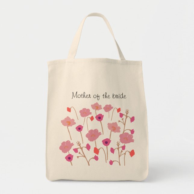Vacker blomsterrik mor till bruden tygkasse (Framsidan)