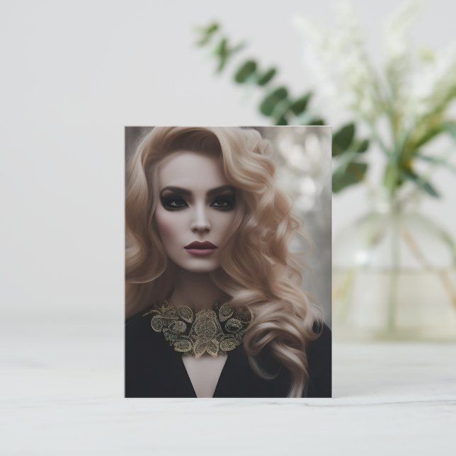 Vacker Blonde-vykort Vykort (Stående Fram)