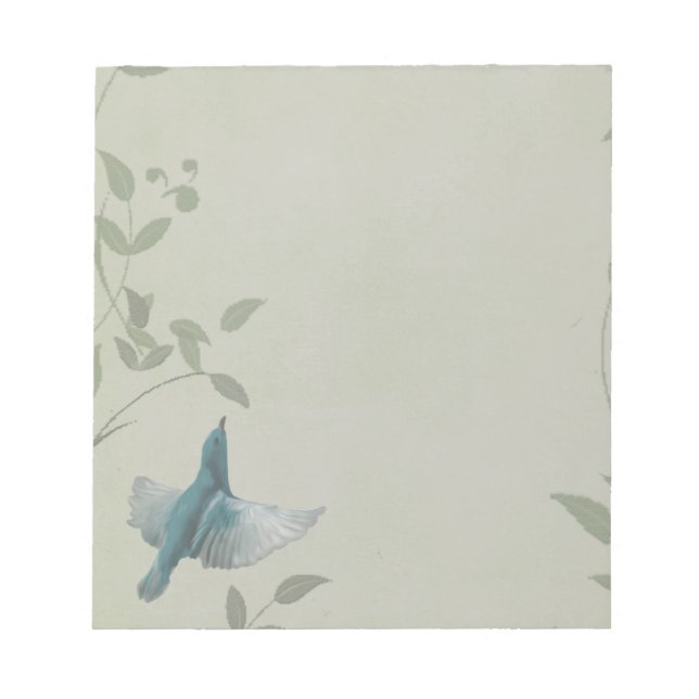 Vacker Blue Bird Anteckningsblock (Framsida)