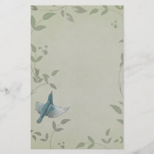 Vacker Blue Bird Brevpapper