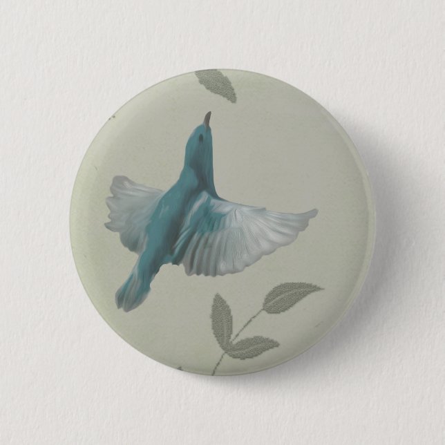 Vacker Blue Bird Knapp (Framsida)