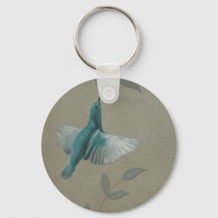 Vacker Blue Bird Nyckelring