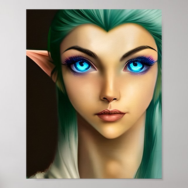 Vacker Blue Eyed Fairy Poster (Framsidan)