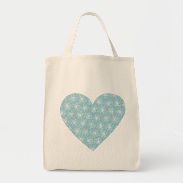 Vacker Blue Heart Tygkasse (Framsidan)
