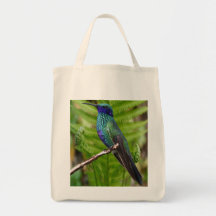 Vacker Blue Hummingbird Tote Bag