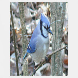 Vacker Blue Jay Fleecefilt